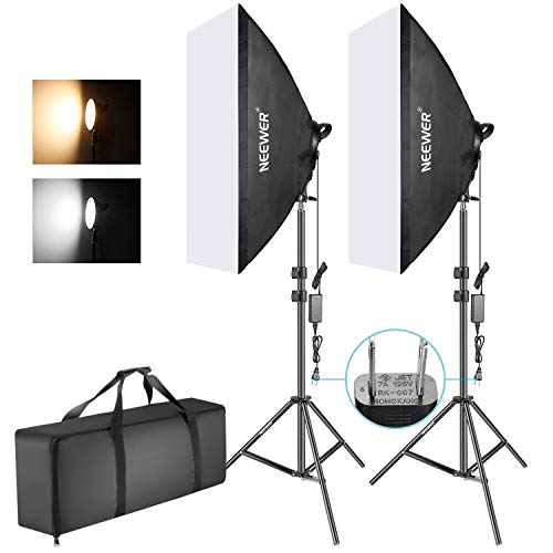 Neewer ソフトボックス 写真照明用キット 2色調光可能LEDライト NEEWER